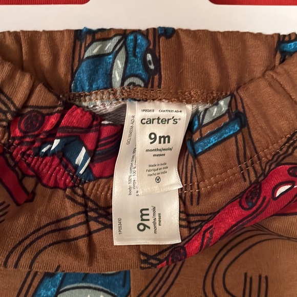 NWT 0-3mos BOY'S Carter's baby 4-pk bundle, 2 onesies/2 pants, car themed - Picture 9 of 9